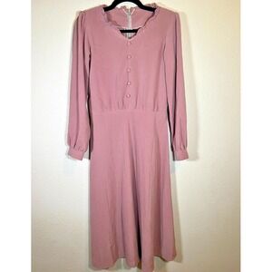 Neutral Period Base Dress Pink Victorian 1930s 1940s Village Theater Costume Med